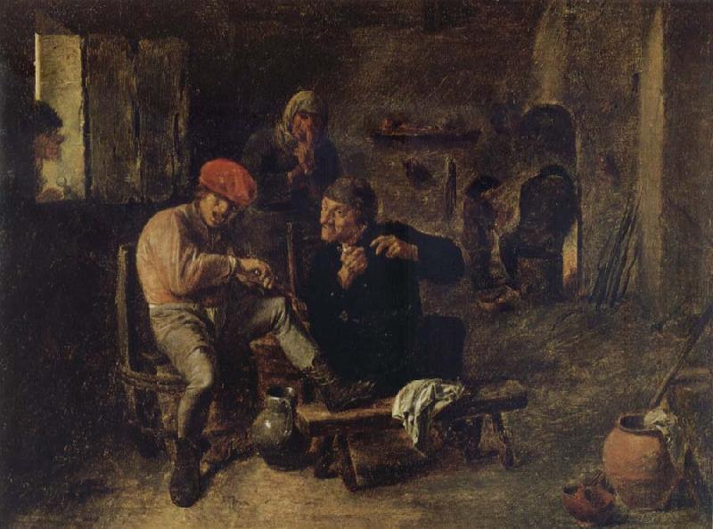 BROUWER, Adriaen Scene in a Tavern Germany oil painting art